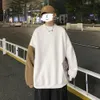 Harajuku sweatshirtler ayı desen sokak kıyafetleri giysiler erkekler tasarlanmış moda kıyafetleri uzun kollu gömlek erkek giyim ayı kazak 240119