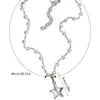 Pendanthalsband pentagram clavicle chain chunky kedjor för festival egirl 40 GB