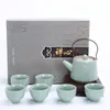 Cadeaux spéciaux Cérémonie du thé chinois Thé Zen Auto-culture Théière anti-brûlure avec poignée Tasses à thé Ensemble à café Pot à soupe Bol 240124