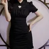 Party Dresses Black Vintage Dress Women French Bodycon Designer Elegant Mini Female Korean Gothic Beach Sexy Summer 2024