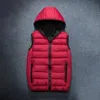 Men Fashion Autumn Winter Thicken Cotton Waistcoat Sleeveless Vests Jacket Coat Warm Hooded Hat Outwear Vest 240202