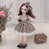 30 Cm 16 BJD Doll DIY Toy GiftWinter Dress Set 21 Movable Joint Makeup Cute Girl Brown Eyes with Fashionable Skirt 240123