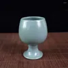 Decorative Figurines China Old Porcelain Blue Glazed Goblet