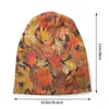 Bérets feuilles d'automne Bonnet Homme extérieur chapeau mince peinture à l'huile Skullies bonnets casquettes pour hommes femmes chapeaux en tissu créatif