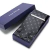 Coffret cadeau emballage hommes marque de luxe cravate poche carré mariage hommes cravates en soie cravate ensemble boutons de manchette pinces à cravate 240119