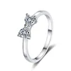 Cluster Rings LORIELE Moissanite Solid Silver 0.8ct Heart Cut Ring For Women 4mm D Color Lab Diamond Sparkles White Gold Plated Jewelry