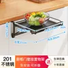 Kitchen Storage 201 Stainless Steel Shelf Countertop Extension Partition Holder Cabinet Hanging Wall Folding Design Closet