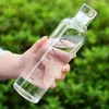 Wasserflaschen 500/650 ml Glasflasche mit großer Kapazität mit Zeitmarkierungsabdeckung für Getränke transparenter Milchsaft Einfaches Tassen Geburtstagsgeschenk