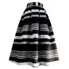 Röcke Dick Retro Herbst Winter Plaid Wolle Ballkleid Frauen Hohe Taille Party Regenschirm