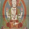 Dekoracyjne figurki 35 "Tybet Silk Shakyamuni Buddha Maluce Tangka Thangka Mural