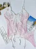 Sutiãs conjuntos singiny erótico sólido renda roupa interior ternos strapless oco out lingerie magro francês sexy sheer espartilho porno brabriefs se