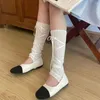 Women Socks Ribbon Bow Mid-rise Cotton Jk Feet Covers Single Needle Balletcore Style Ballet Dress