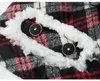 Hondenkleding Herfst- en winterkleding Geruite strik Katoenen jas Teddy Pomeranian Kleine middelgrote honden Mode Warm Plus fluwelen vest
