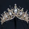 Hair Clips Alloy Korean Headband Accessories Girls Gift Women Hoop Black Rhinestone Crown Bridal Crowns Baroque Crystal Tiara