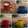 Louça conjuntos caneca copo esmalte café acampamento canecas chá metal vintage beber ferro água lata retro acampamento viagem fogueira esmalteware