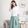 Vêtements ethniques Coton Lin Femmes Casual Chemise élégante Plus Taille 3XL Chinois Traditionnel Ancien Cheongsam Qipao Blouse Tops