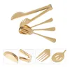 Dinnerware Sets 4 Pcs Stainless Steel Spoon Durable Fork Clamp Silverware Cutlery Set Soup Travel Flatware