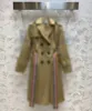 Trench da donna autunnali firmati di lusso da donna Giacca a vento con stampa di lettere sul corpo Cappotto con cintura allentata Trench lungo casual femminile