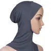 Berets Turbins Ladies Islamic Ramadan Châle Hijab Couverture complète Arabe Long Wrap Scharpes Inner Muslim Cap Miss Bonnet