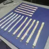 Bracciali in argento ghiacciato personalizzati di fabbrica di alta qualità 925 Bracciale a maglie cubane con taglio Bagutte Vvs Moissanite