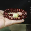 Strand Zambia palissander 0,6 Xingshi flexibele ring dubbellaagse armband houten Boeddha kralen
