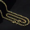 Набор ювелирных изделий Rolo шириной 6 мм для мужчин и женщин, золотой цвет, звено-цепочка, ожерелье, браслет, моряк 240125