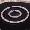 Collier ras du cou en strass pour femmes, Simple, exagéré, grande chaîne épaisse, couples, accessoires de bijoux, 240202