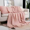 Blankets Solid Color Sofa Blanket Bed Tail Summer Thin Wool Nap Air-conditioning White