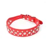 Dog Collars Crystal Small Collar Leather Rhinestone Pet Dogs Padded Puppy Cat Adjustable For Chihuahua