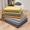 Almofada dura de alta densidade tatami cadeira cor sólida janela esteira algodão linho removível e lavável espessura do assento 4cm