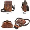 100% Crazy Horse Cow Leather Men Crossbody Bag Vintage Shoulder Bag For Man Multifunktionella telefonpåsar Kvalitet Bolsa 240118