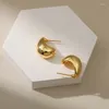 Kolczyki obręcze CCGOOD Geometryczne Chunky Big Gold Splated 18 khigh Quage Fashion Stud for Women Minimalistyczna personalizowana biżuteria