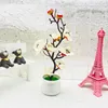 Dekorative Blumen Künstliche Pflanzen Bonsai kleiner Baum Simulation Topf gefälschte Tisch -Steckte Ornamente Home Dekoration El Garden