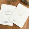 Party Supplies Real Foil Wedding Vow Book #14 - Set Bride And Groom Vows Gold Rose S