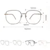Солнцезащитные очки с защитой от синего УФ-излучения, короткие смотровые очки, металлическая оправа, похромная близорукость, простые, большие, для близорукости