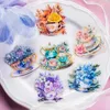 Gift Wrap 20 Pcs Per Pack PET Stickers Colorful Art Flower Hand Tent Collage Decorative Three-dimensional Sticker Bag 6 Options