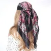 9090cm Silk Scarf Scarftop Headwraps For Woman Fashion Four Seasons Hair Accessories Hijab Foulard iuxe Bandana Femme Headscarf 240202