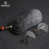 Genuine Leather Reading Glasses Bag Handmade Brand Design Sunglasses Pouch Portable Eyeglasses Display Box Storage Glasses Case 240118