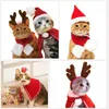 Костюмы для кошек, 6 шт., Рождественский шарф для домашних животных, комплект шляп, забавная милая шаль для собак, повязка на голову, костюм, праздничная, фестивальная одежда для вечеринок, наряды 2024