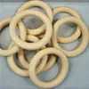 Natural Wood Teething Beads Wooden Ring Beads For DIY Jewelry Making Crafts 15 20 25 30 35 40 45 50 55 60 65 70 96MM 240202