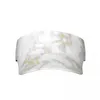 Berets Summer Sun Hat Regulowany wizjot ochrona UV Top Pusta marmurowa złota tekstura sport