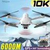 Droni Nuovo F10 Drone 10K HD Doppia fotocamera 5G WIFI Fpv Elicottero telecomandato 6000M GPS Trasmissione in tempo reale Pieghevole Quadcopter Giocattoli YQ240213