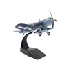 1 72 Diecast Fighter Model Souvenir Tabletop Decor with Display Stand Miniature Toys Retro Plane Model for Bar Cafe Office Shelf 240131