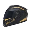 Casques de moto unisexe cool sécurité double lentille casque de course équitation double visage complet capacete dot casco moto