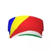 Bérets Summer Sun Sun Hat Men des femmes Visor Ajusteur UV Protection Top Top Sports vides SEYCHELLES FLAG CAP