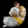 30~80cm Simulated Seal Plush Toy White Phocidae Grey Soft Aquatic Stuffed Animal Doll Kids Gift 304060cm 240130