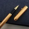 Hoge kwaliteit 0,7 mm zwarte inkt balpennen Gouden penclip Business Executive Snel schrijven Luxe