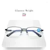 Sunglasses Memory Titanium Half Frame Anti Blue Protrction Presbyopia Reading Glasses Hard Design Clear Vision