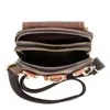 100% Crazy Horse Cow Leather Men Crossbody Bag Vintage Shoulder Bag for Male Multifunctional Phone Bags Quality Bolsa 240118