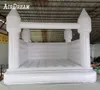 Großhandel 13x13ft Hochwertiges kommerzielles weißes Hüpfhaus, aufblasbares Voll-PVC-Hüpfburg-Hüpfburg-Türsteher-Burgen-Pullover mit Gebläse für Hochzeit 020